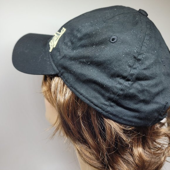 Vintage Original Penguin Womens Baseball Cap Hat Black Strapback Logo One Size - Picture 6 of 7